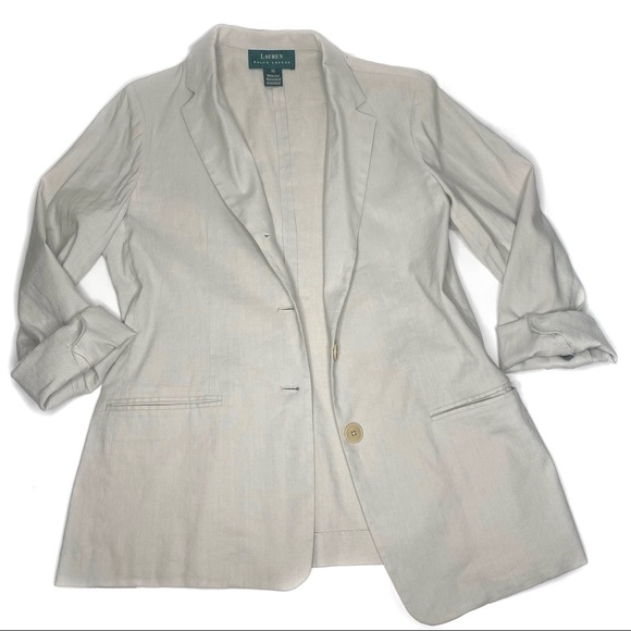 Lauren Ralph Lauren Jackets & Blazers - Lauren Ralph Lauren Linen Blazer Beige Women’s 10